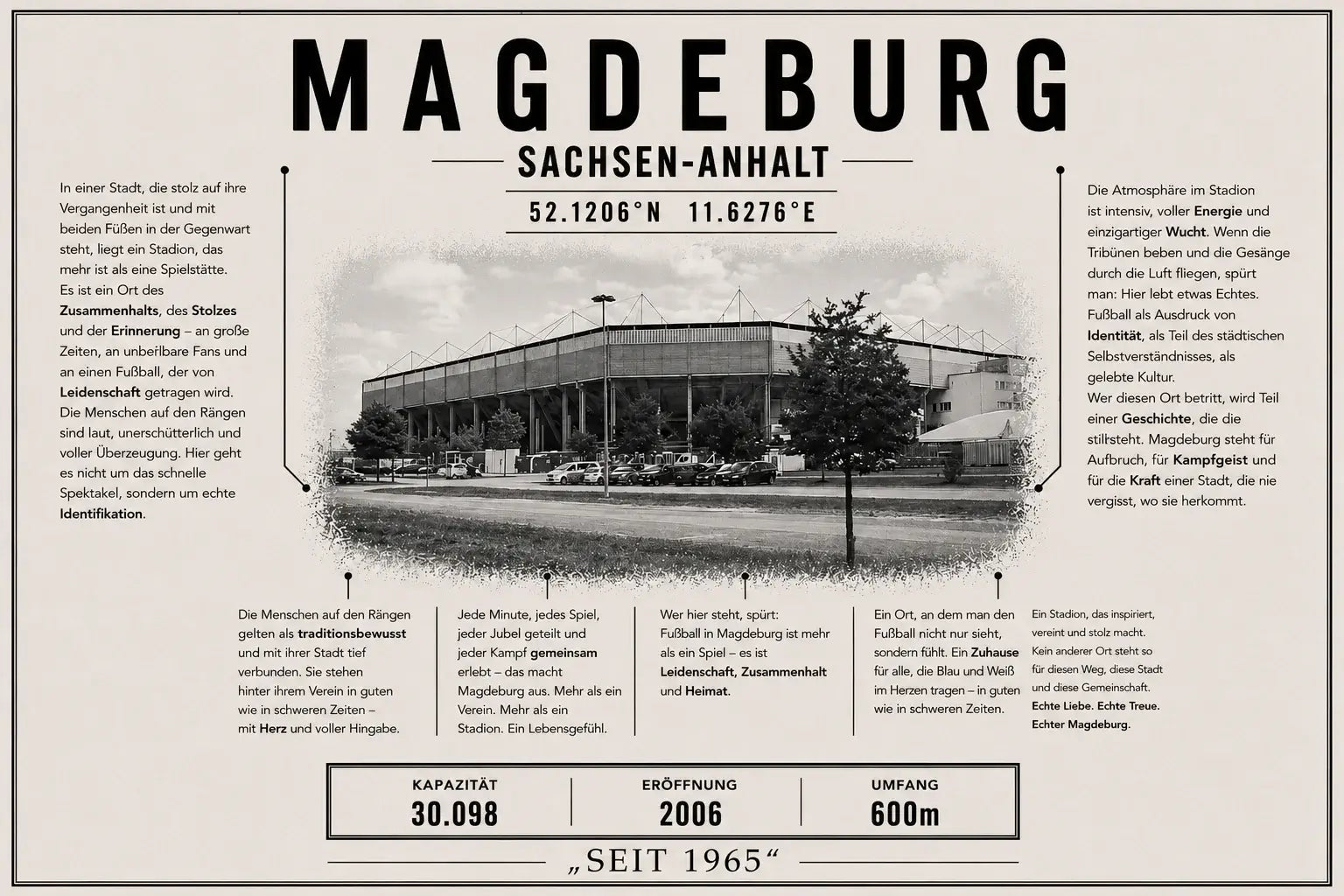 Magdeburg Stadion Leinwand
