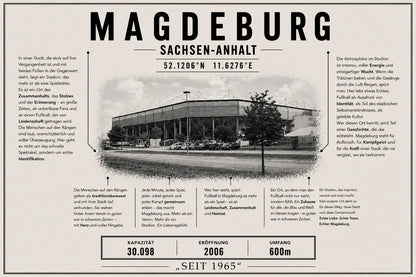 Magdeburg Stadion Leinwand