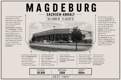 Magdeburg Stadion Leinwand