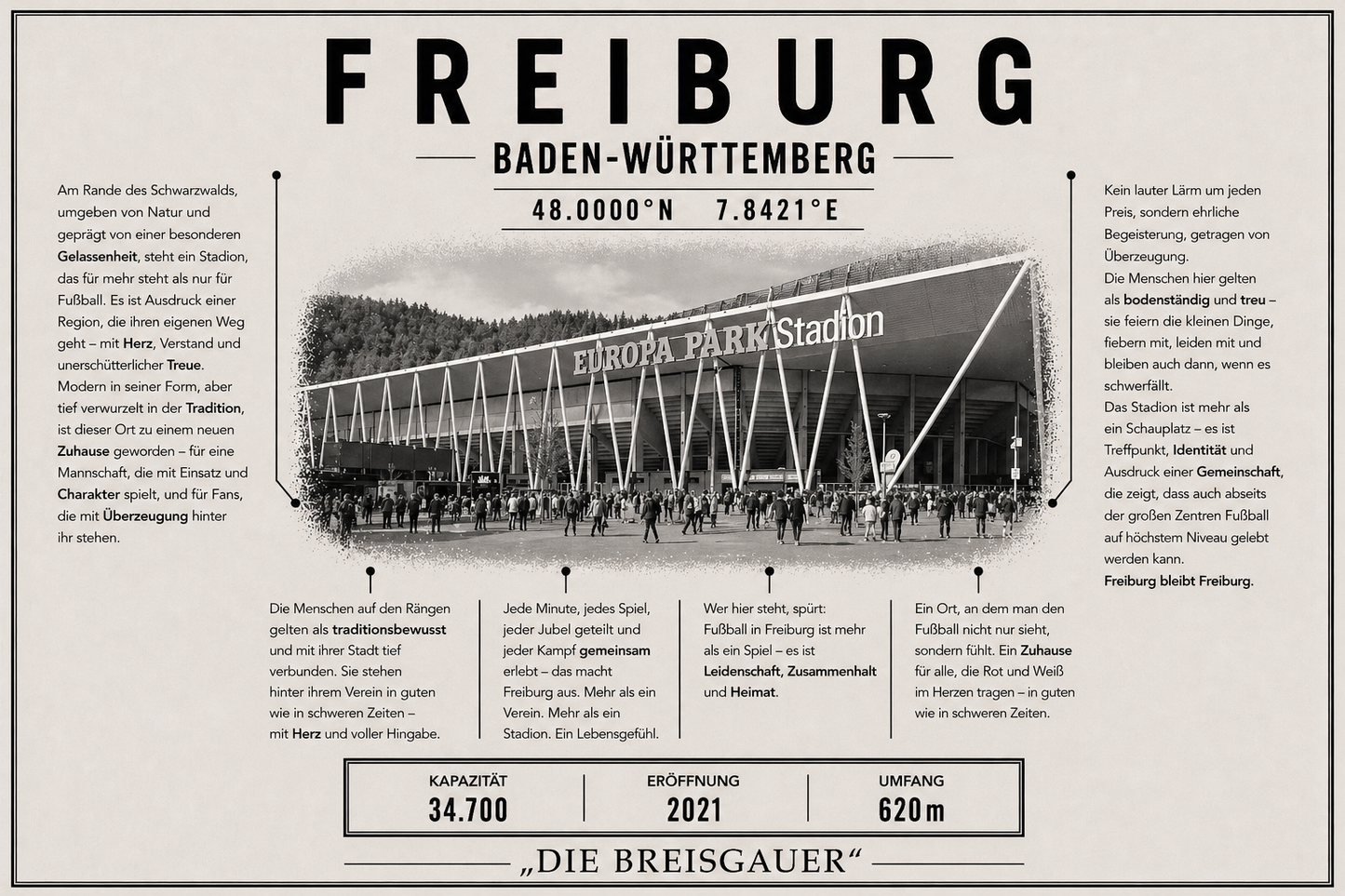 Freiburg Stadion Leinwand