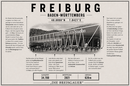 Freiburg Stadion Leinwand