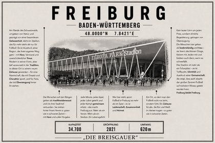 Freiburg Stadion Leinwand