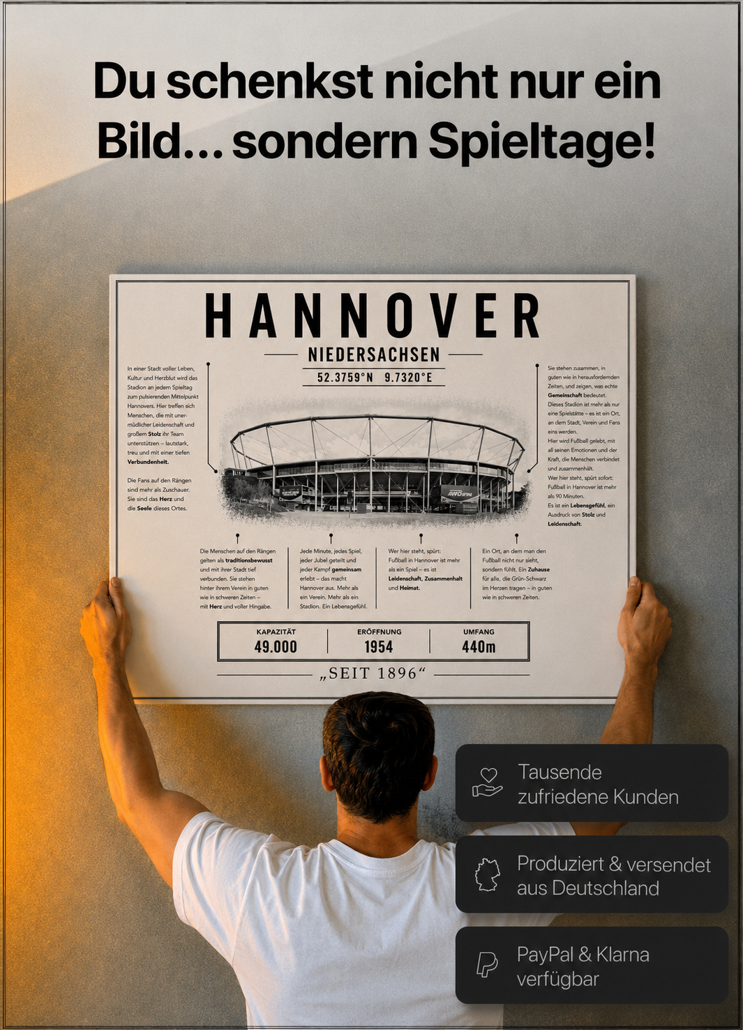 Hannover Stadion Leinwand