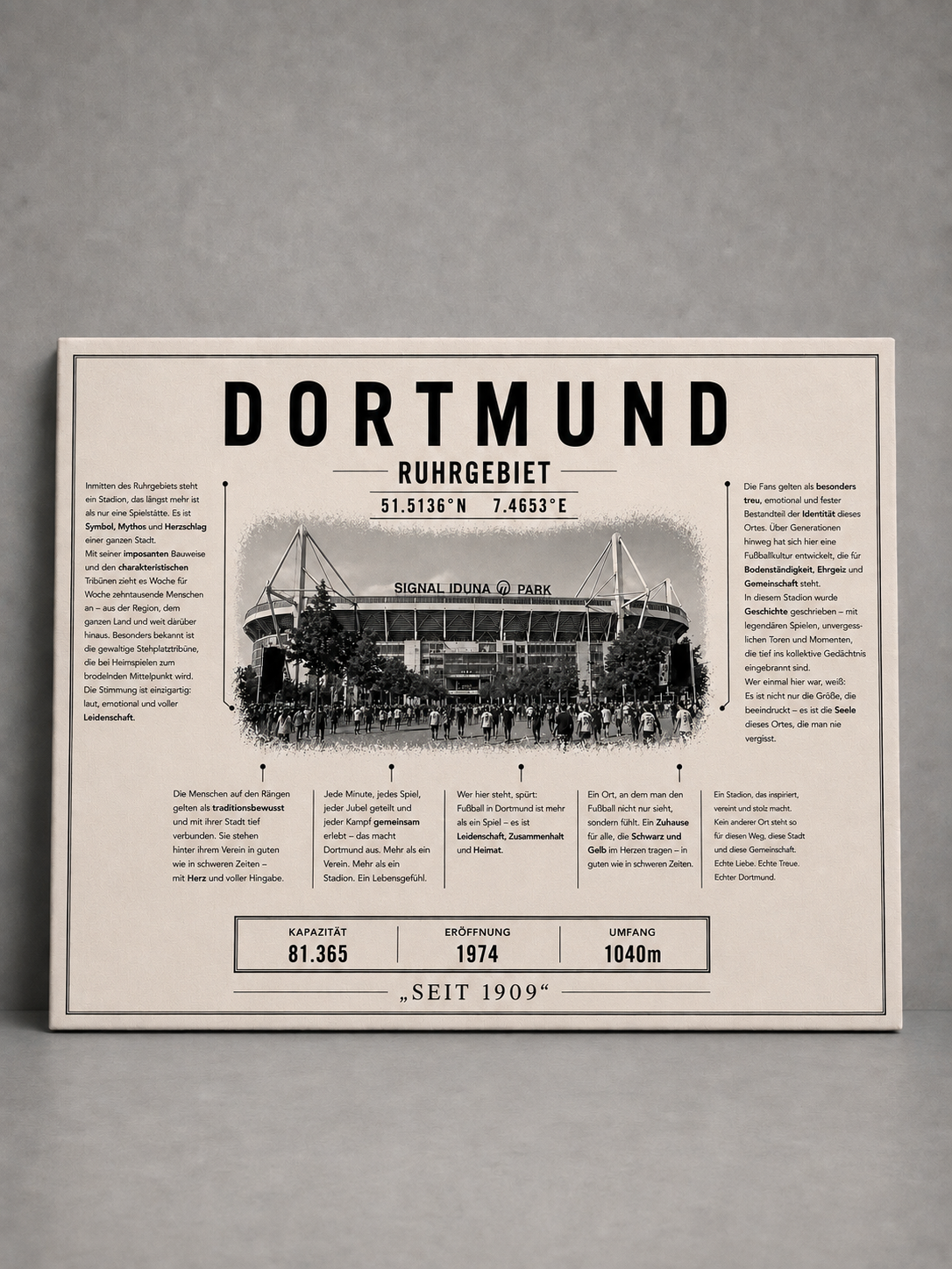 Dortmund Stadion Leinwand