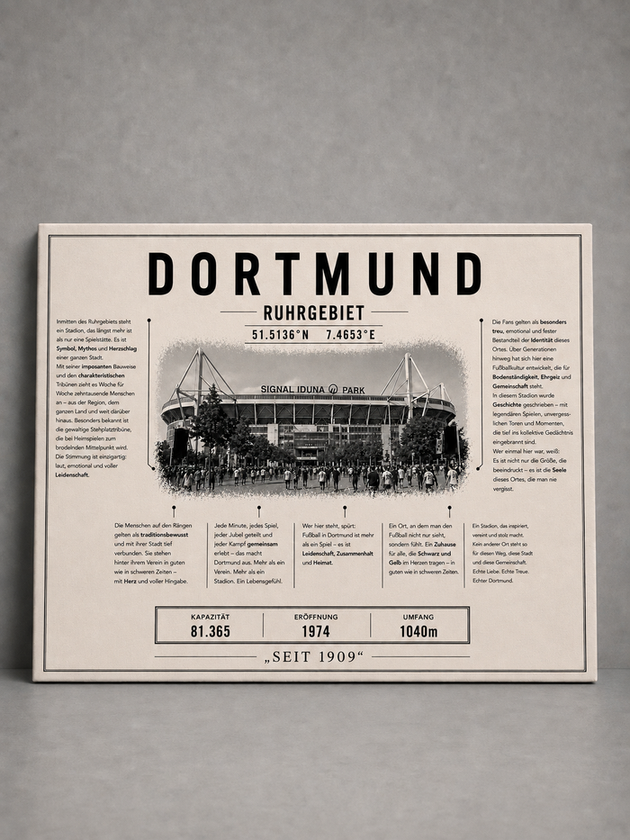 Dortmund Stadion Leinwand