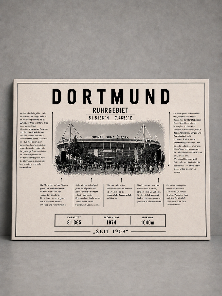 Dortmund Stadion Leinwand