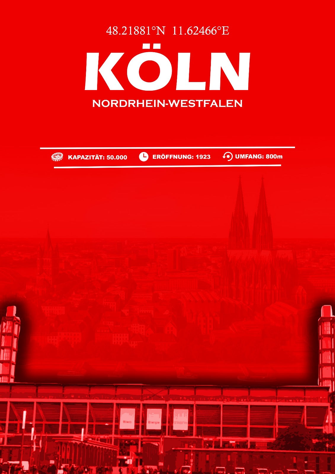 Köln Stadion Leinwand