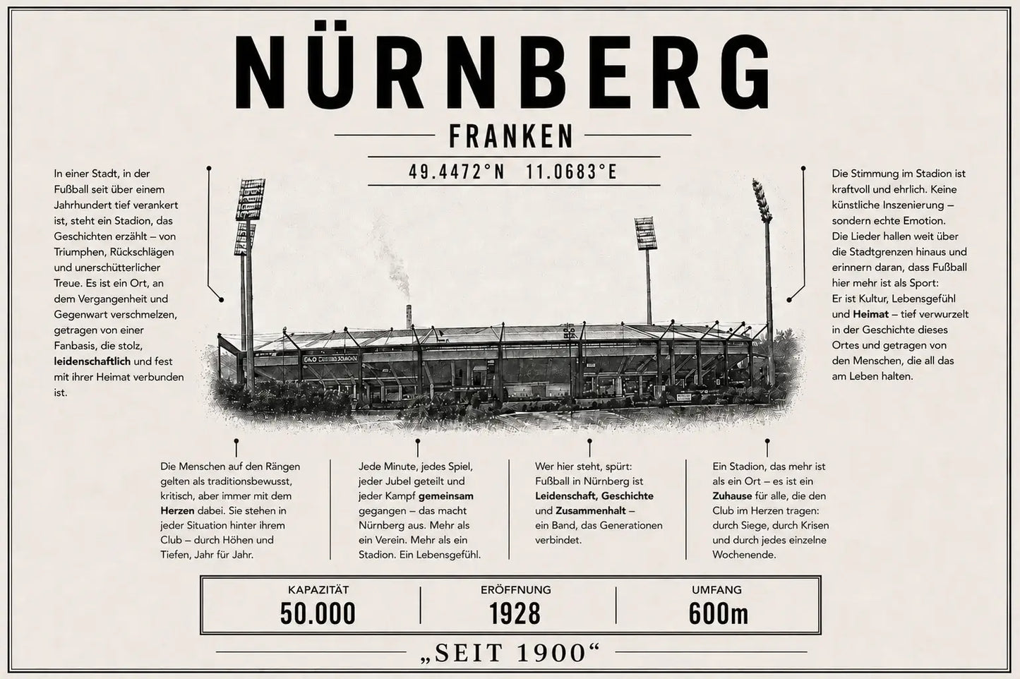 Nürnberg Stadion Leinwand