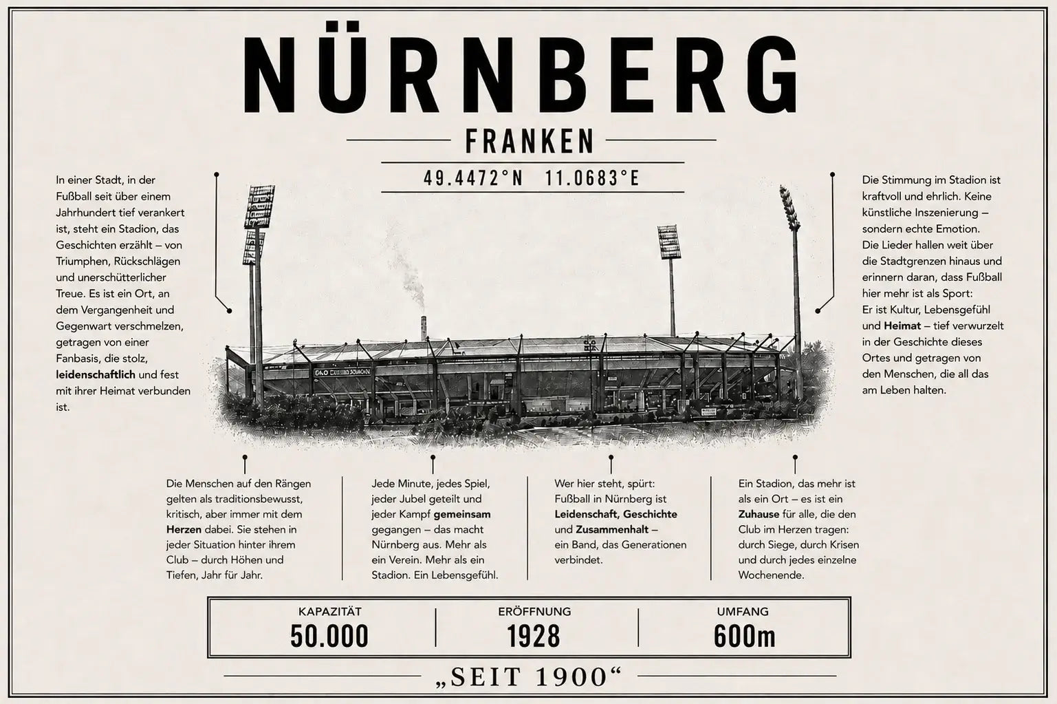 Nürnberg Stadion Leinwand