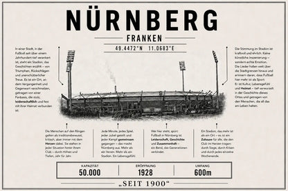 Nürnberg Stadion Leinwand
