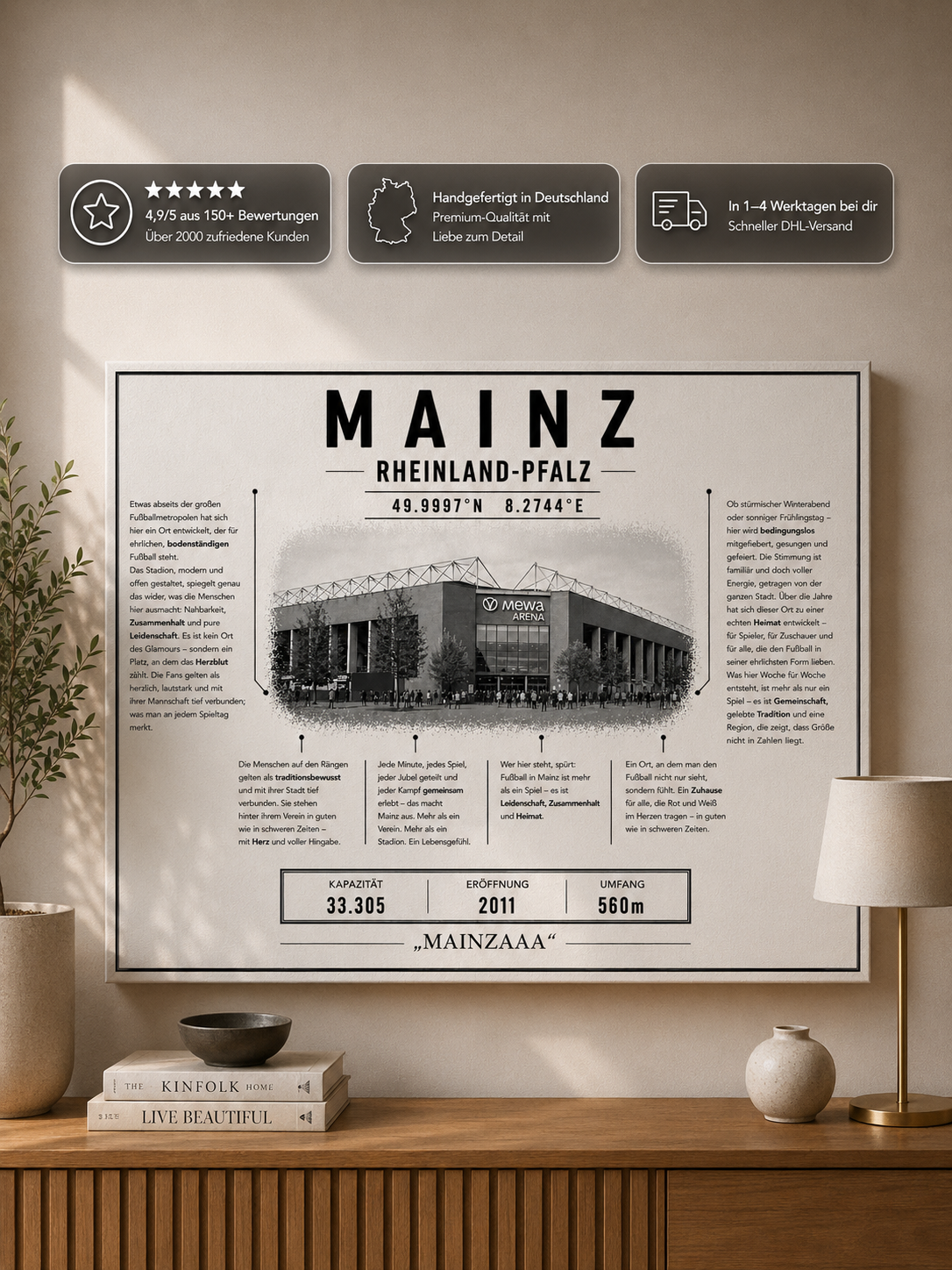 Mainz Stadion Leinwand