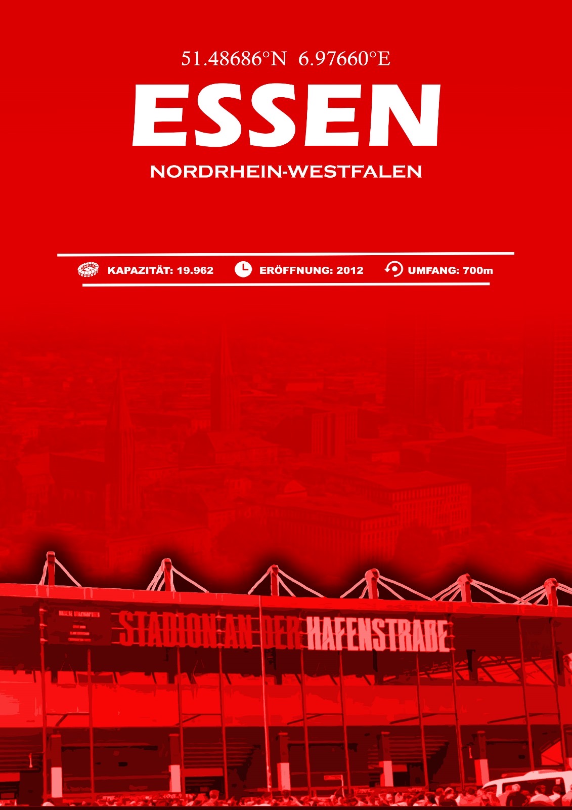 Essen Stadion Leinwand