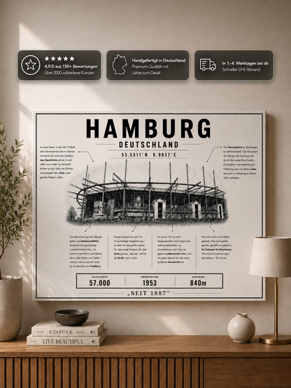 Hamburg Stadion Leinwand