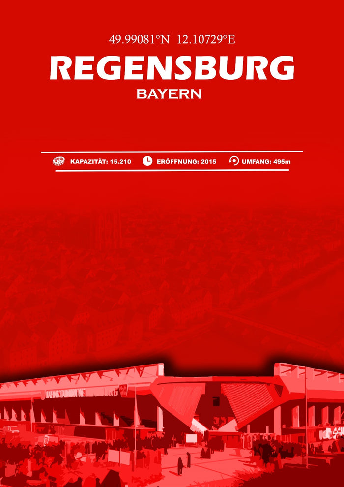 Regensburg Stadion Leinwand