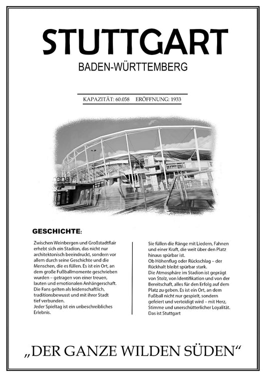 Stuttgart Stadion Leinwand