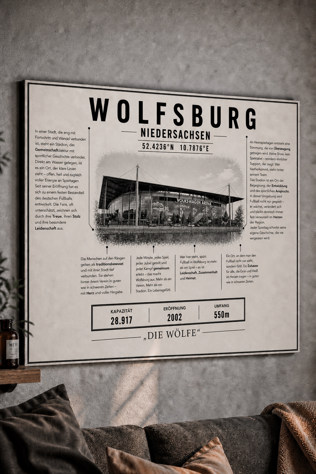 Wolfsburg Stadion Leinwand