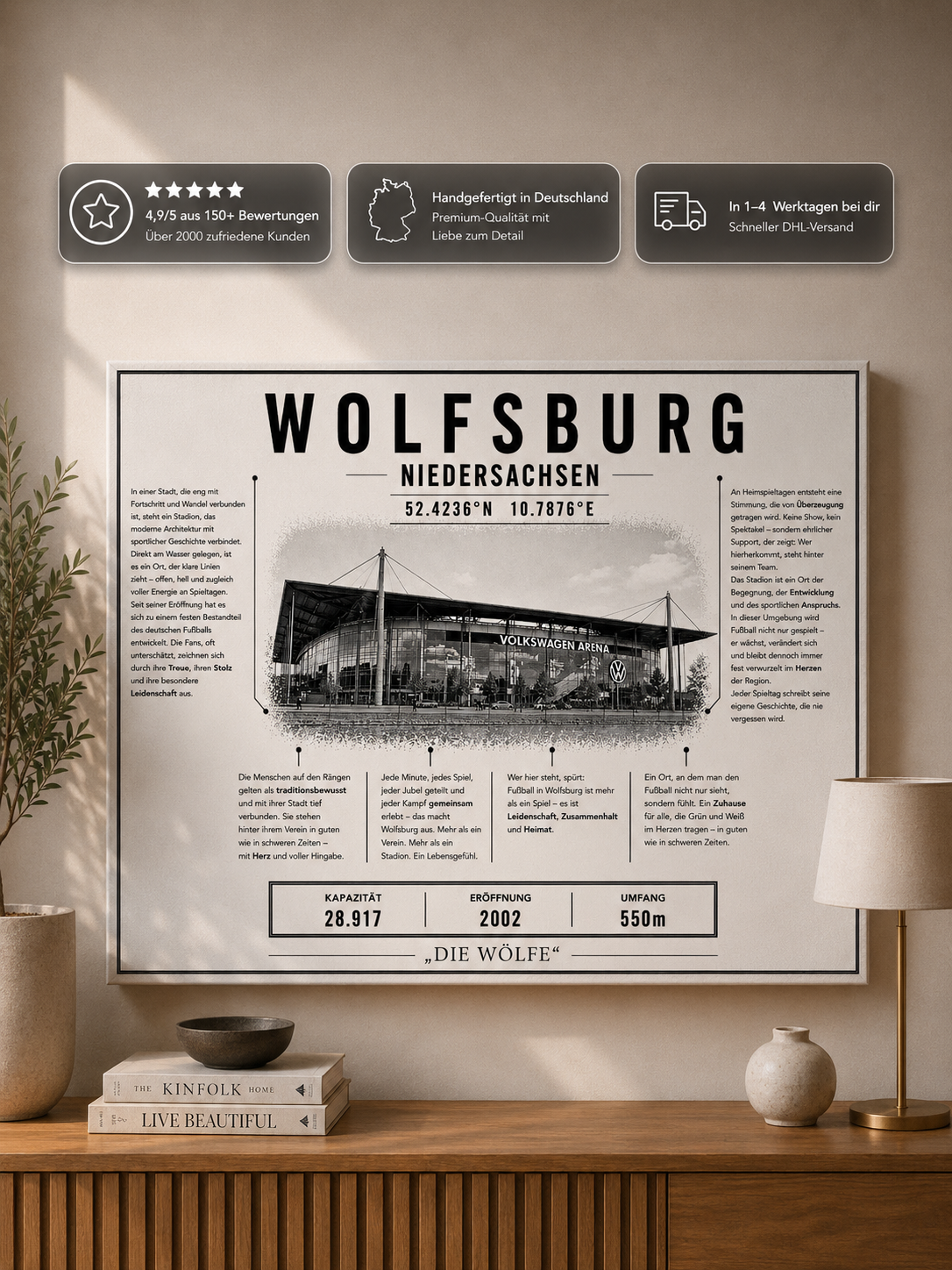 Wolfsburg Stadion Leinwand