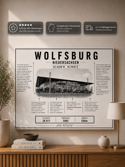 Wolfsburg Stadion Leinwand