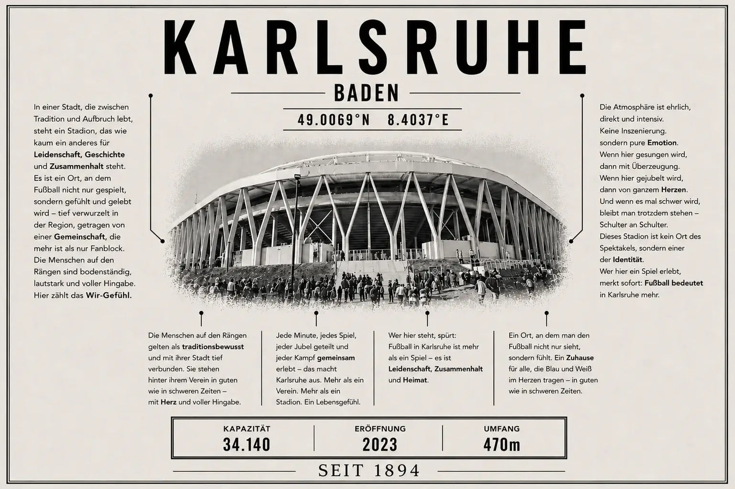Karlsruhe Stadion Leinwand
