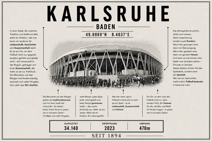 Karlsruhe Stadion Leinwand