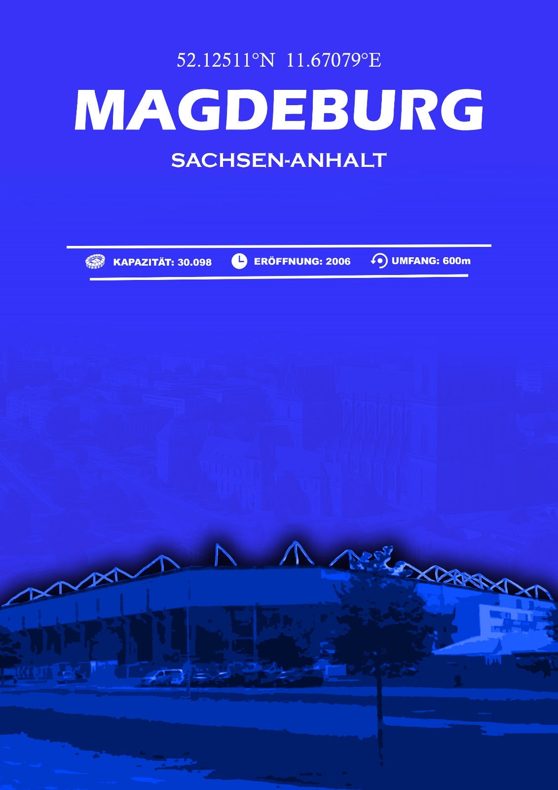 Magdeburg Stadion Leinwand