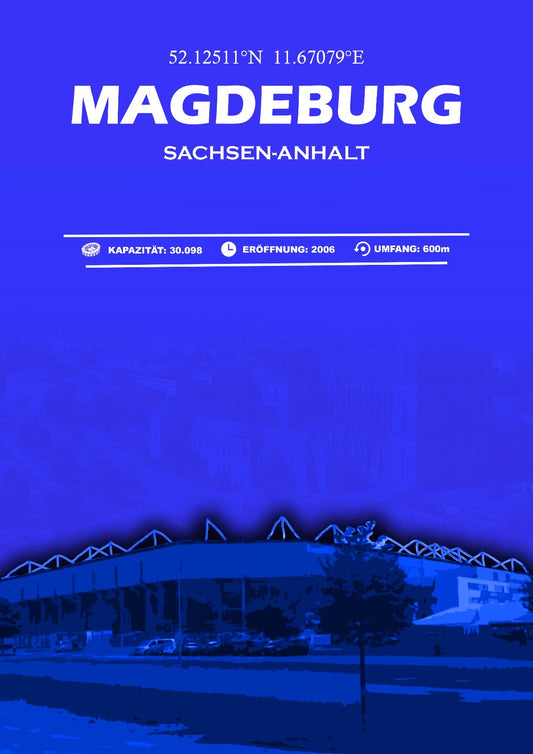 Magdeburg Stadion Leinwand