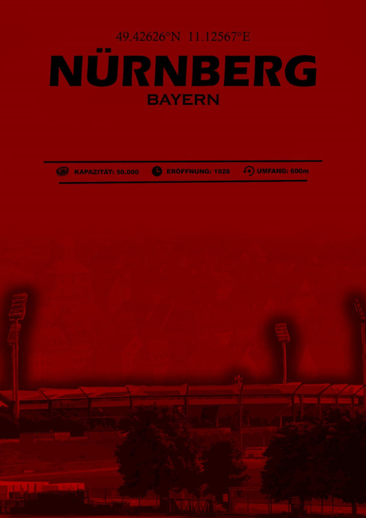 Nürnberg Stadion Leinwand