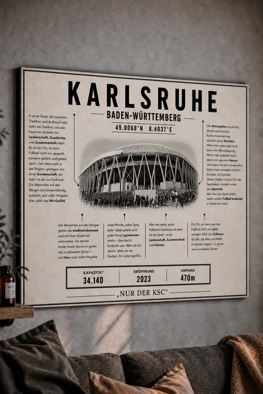 Karlsruhe Stadion Leinwand