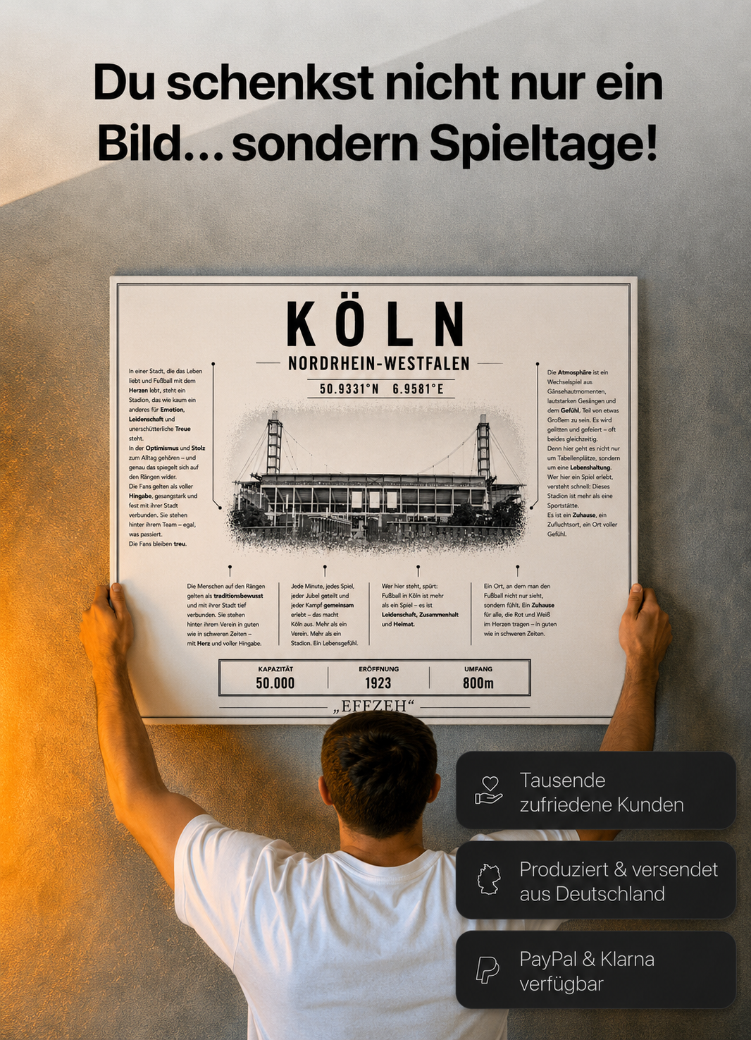 Köln Stadion Leinwand