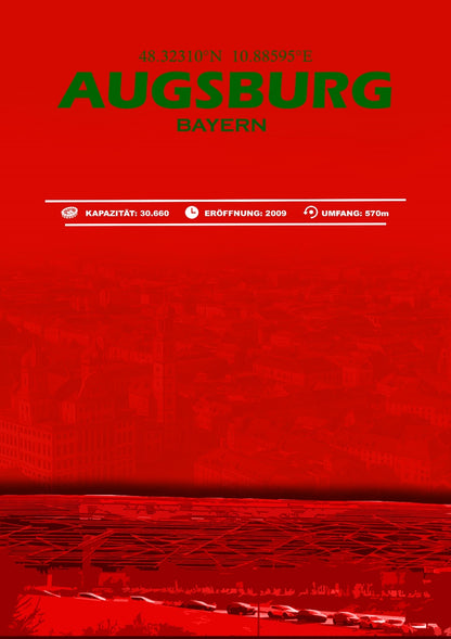 Augsburg Stadion Leinwand