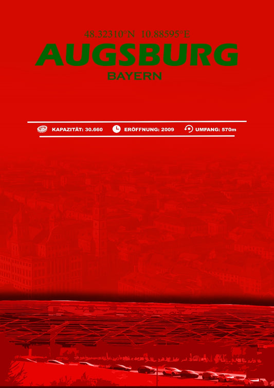 Augsburg Stadion Leinwand