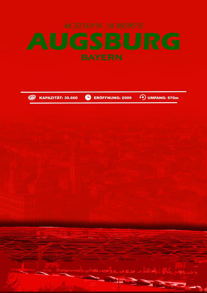 Augsburg Stadion Leinwand