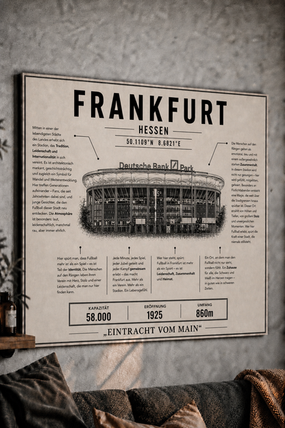 Frankfurt Stadion Leinwand
