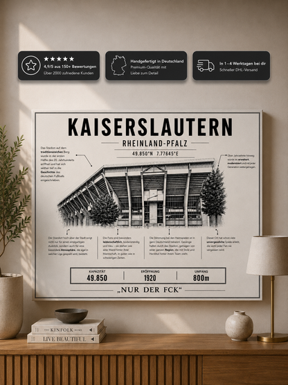 Kaiserslautern Stadion Leinwand
