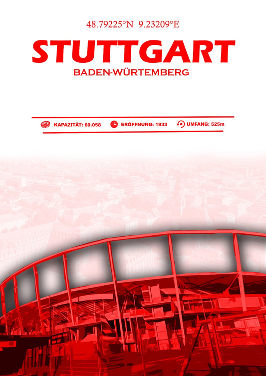 Stuttgart Stadion Leinwand