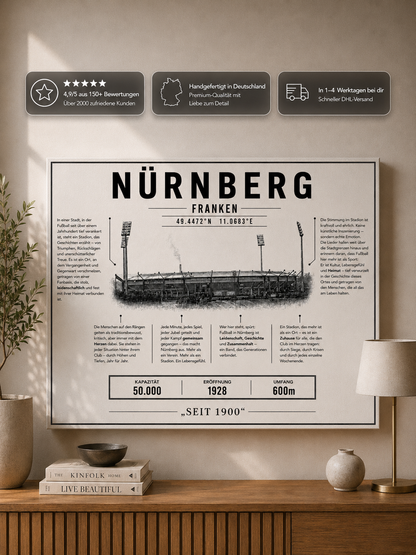 Nürnberg Stadion Leinwand