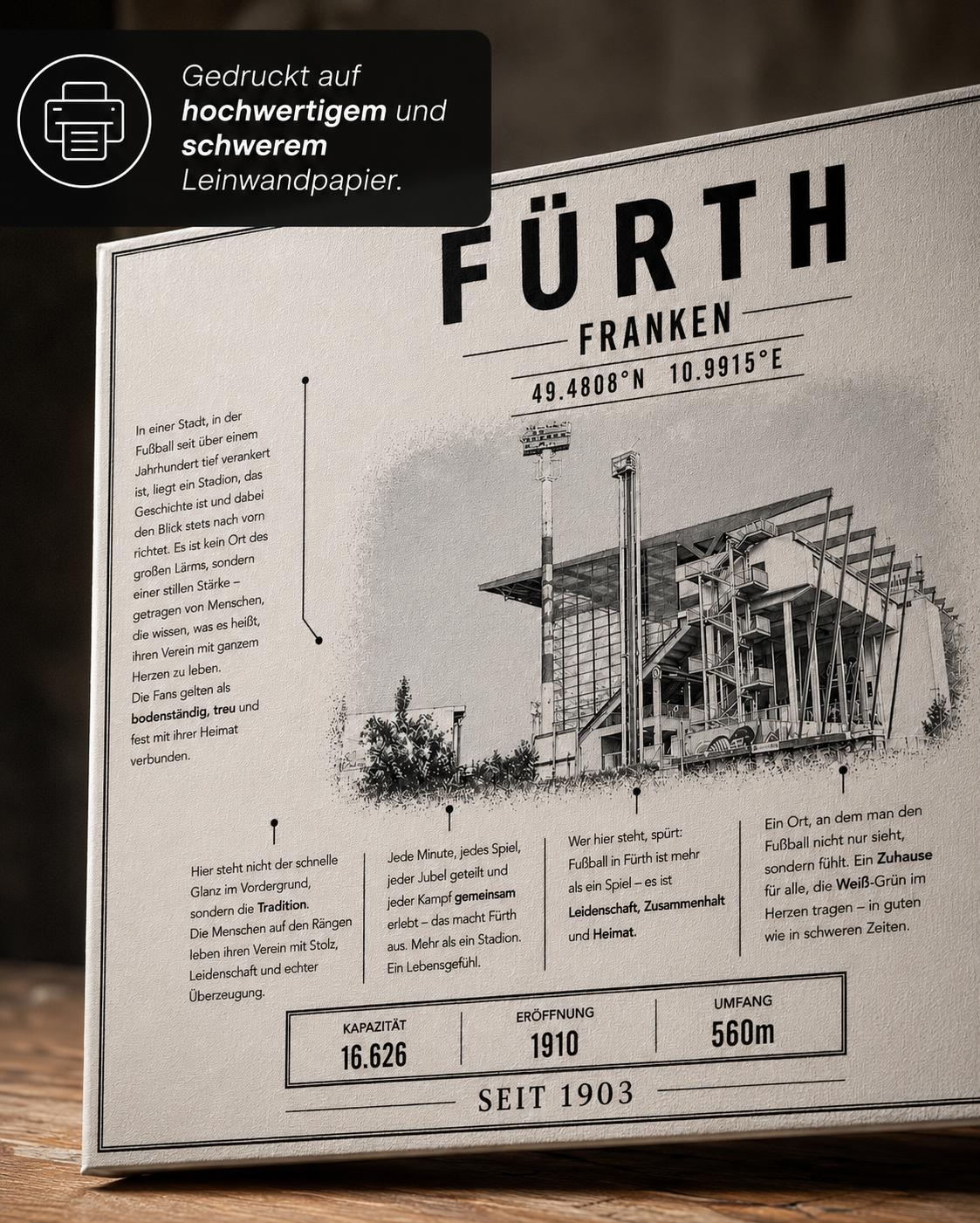 Fürth Stadion Leinwand – Detailansicht 2