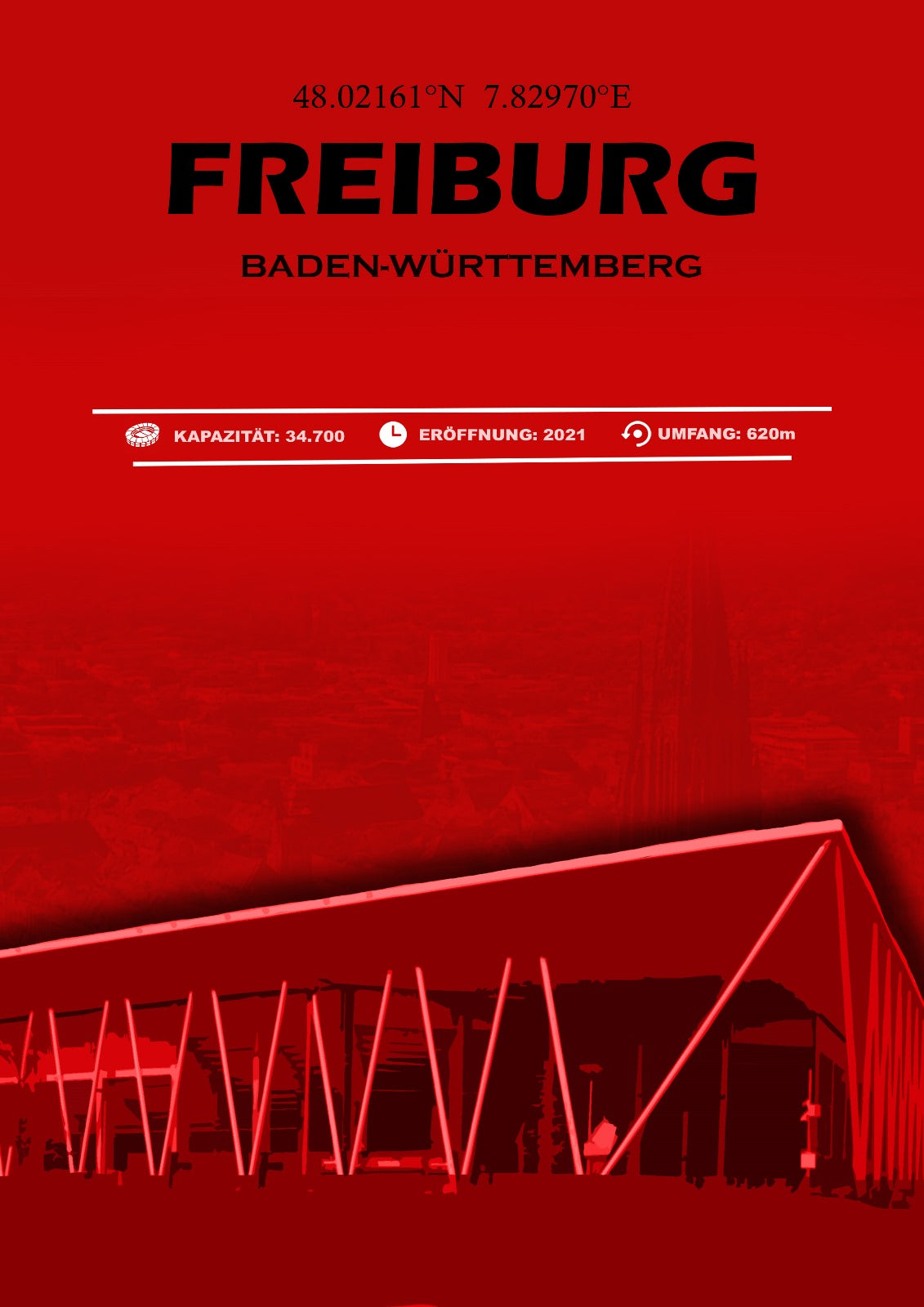 Freiburg Stadion Leinwand
