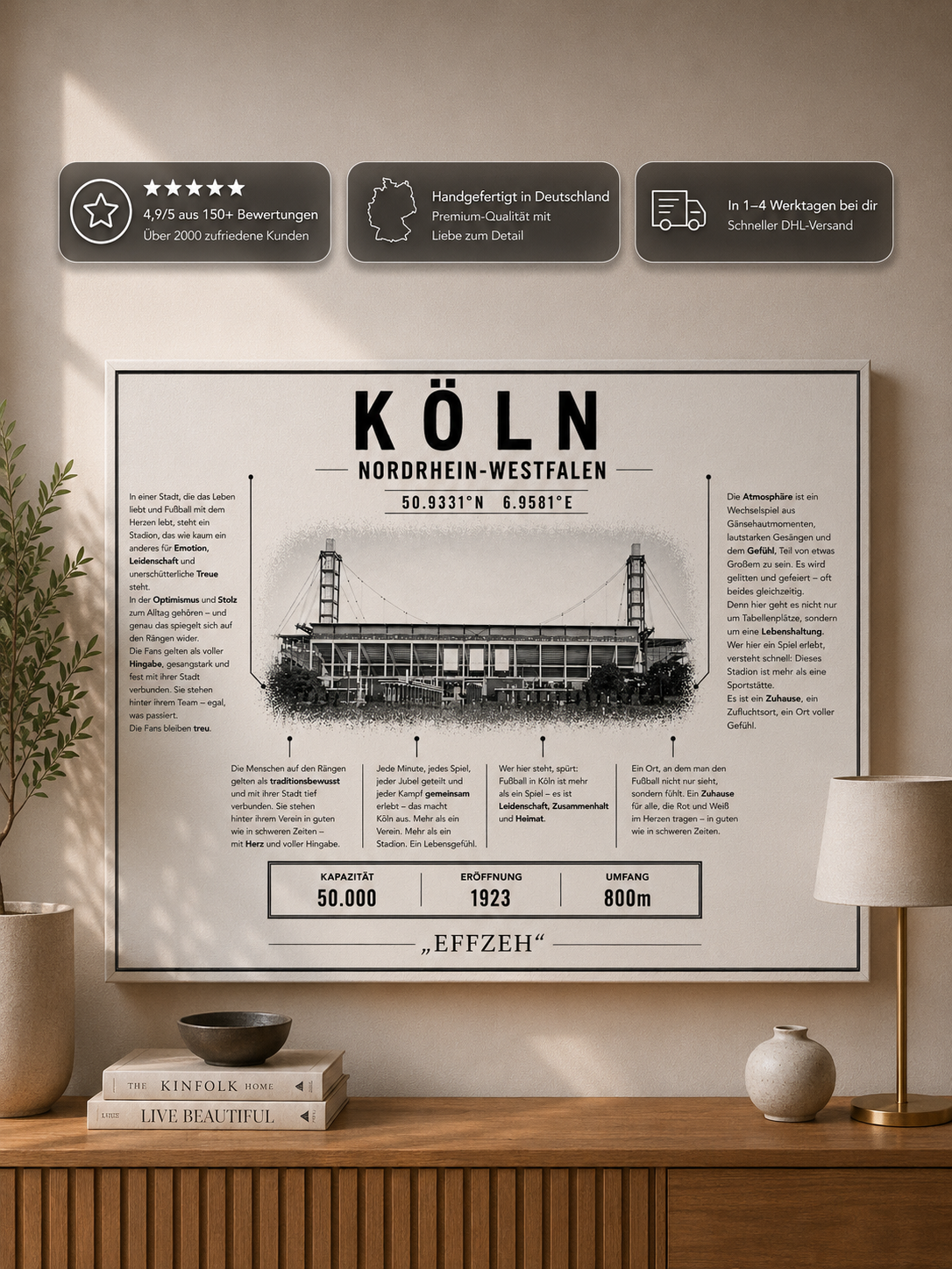 Köln Stadion Leinwand