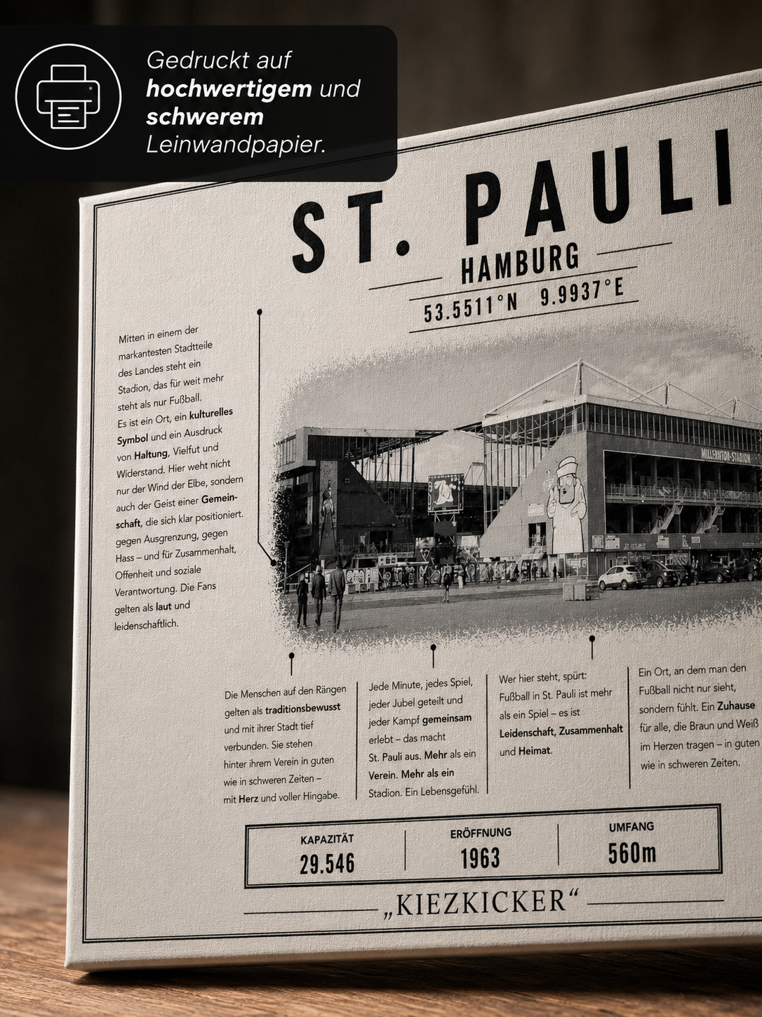St. Pauli Stadion Leinwand – Detailansicht 2