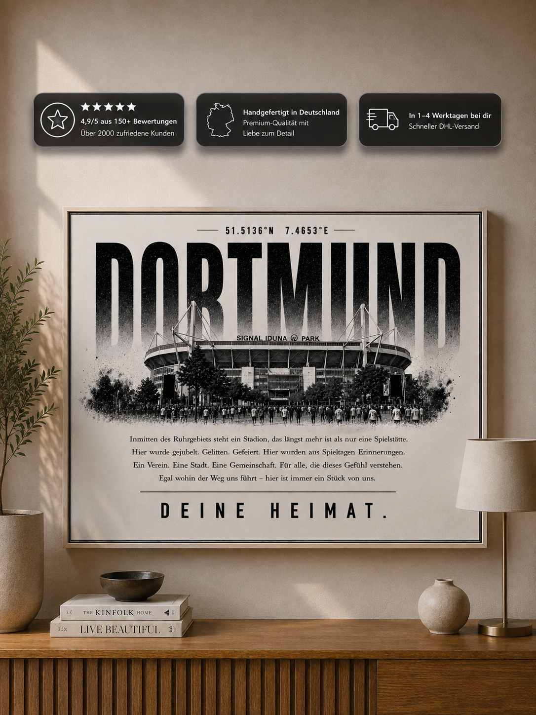 Dortmund Stadion Leinwand – Detailansicht 1