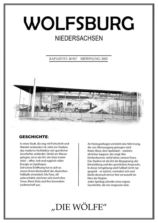 Wolfsburg Stadion Leinwand