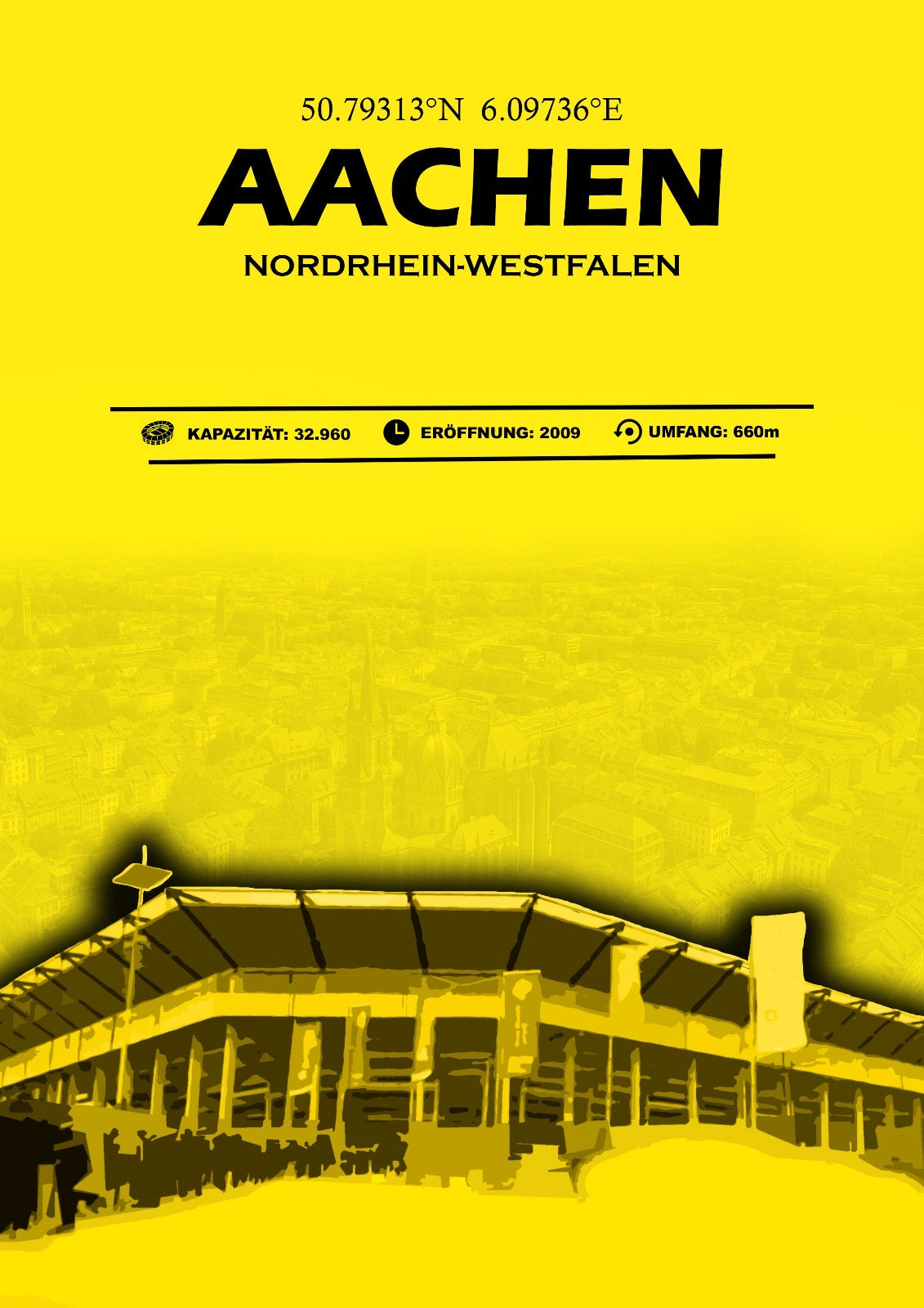 Aachen Stadion Leinwand
