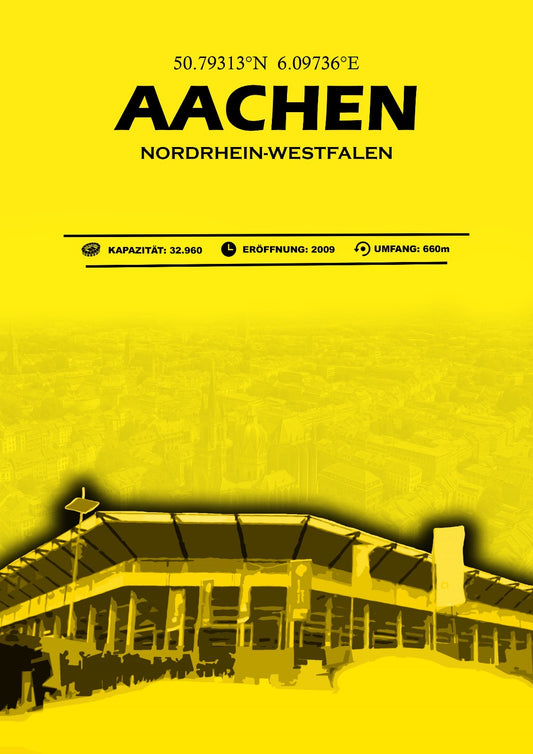 Aachen Stadion Leinwand