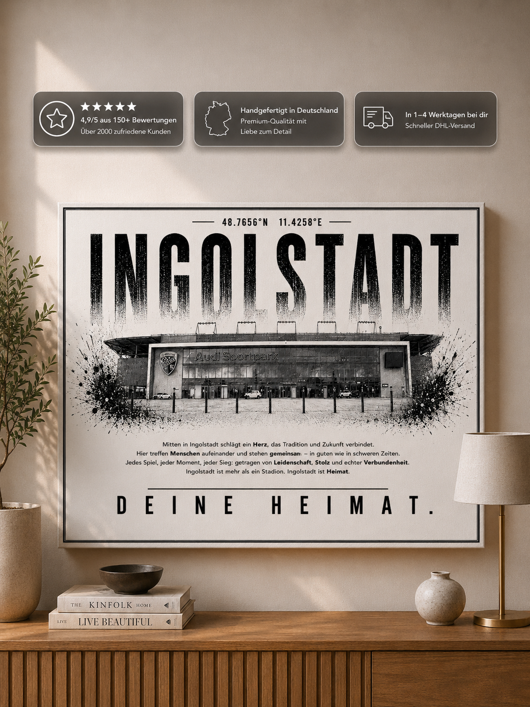 Ingolstadt Stadion Leinwand – Detailansicht 1