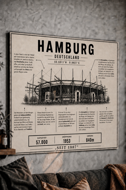 Hamburg Stadion Leinwand