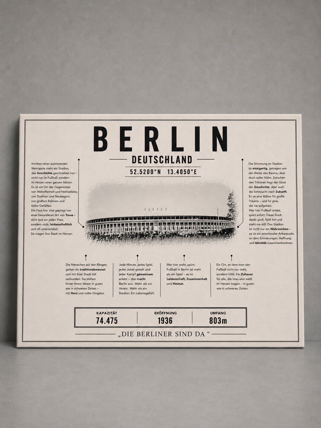 Berlin Stadion Leinwand
