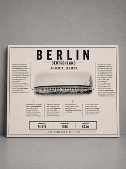 Berlin Stadion Leinwand