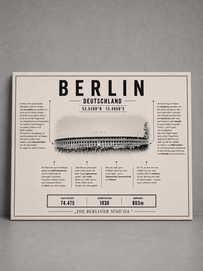 Berlin Stadion Leinwand