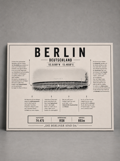 Berlin Stadion Leinwand